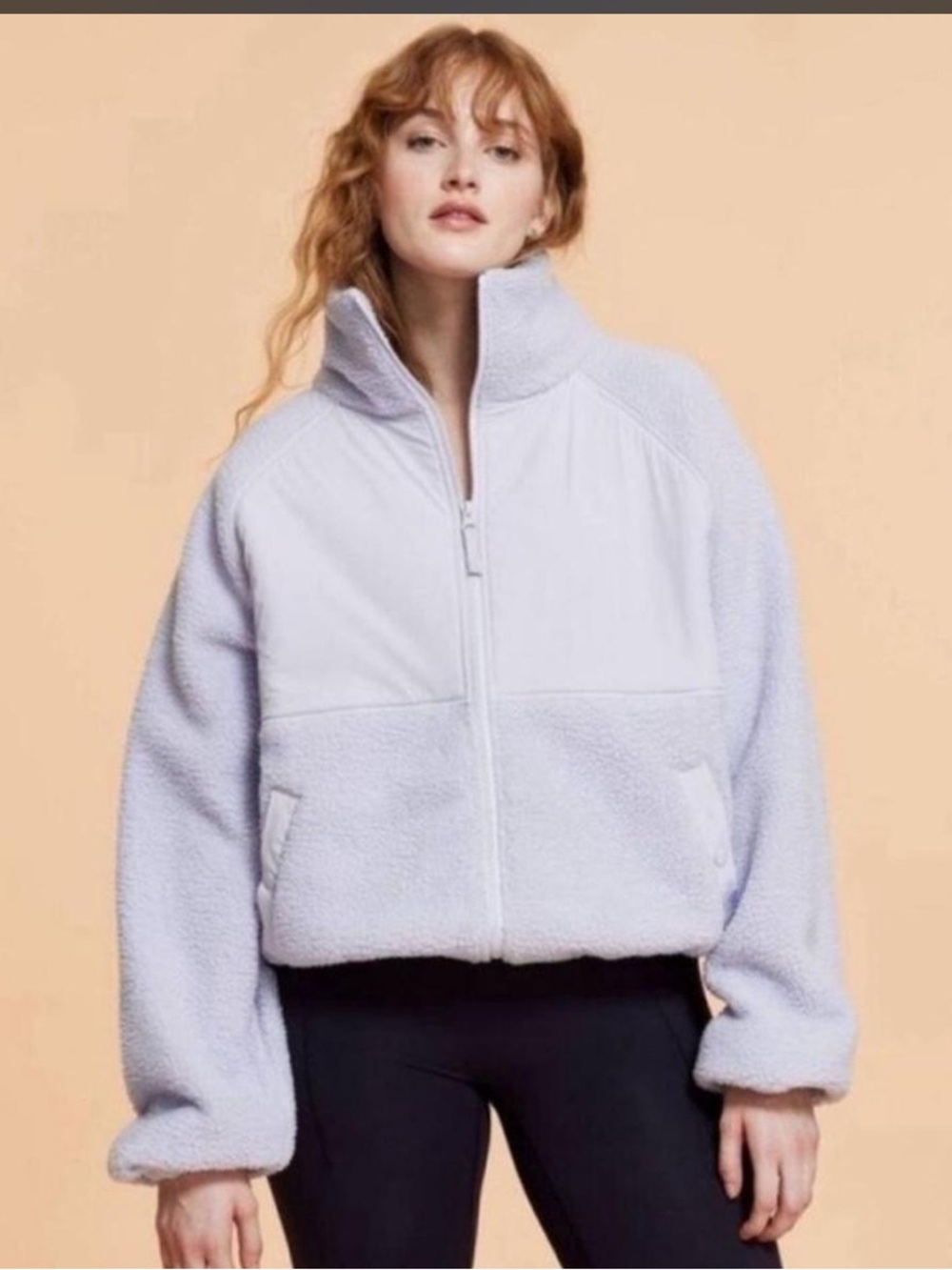 Blogilates x Target purple sherpa jacket